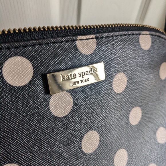 Kate Spade Wellesley Hanna Black and Cream Polkadot Crossbody Purse - Picture 3 of 8